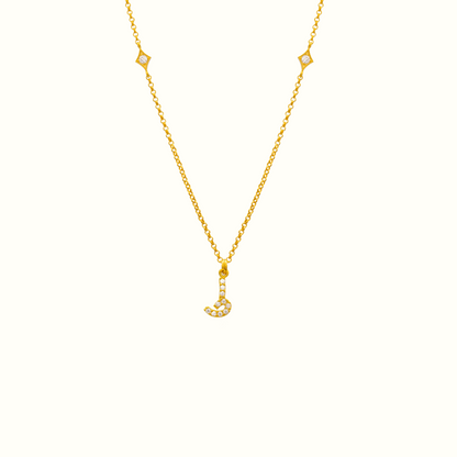 Azra Arabic initial necklace