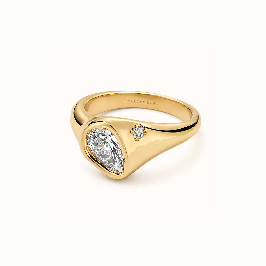 Pear Signet Ring