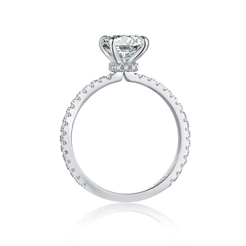 2.0 CT Cushion cut Inaya Ring