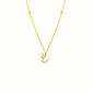 Azra: Arabic initial necklace - عذراء