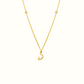 Azra: Arabic initial necklace - عذراء