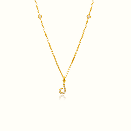 Azra Arabic initial necklace