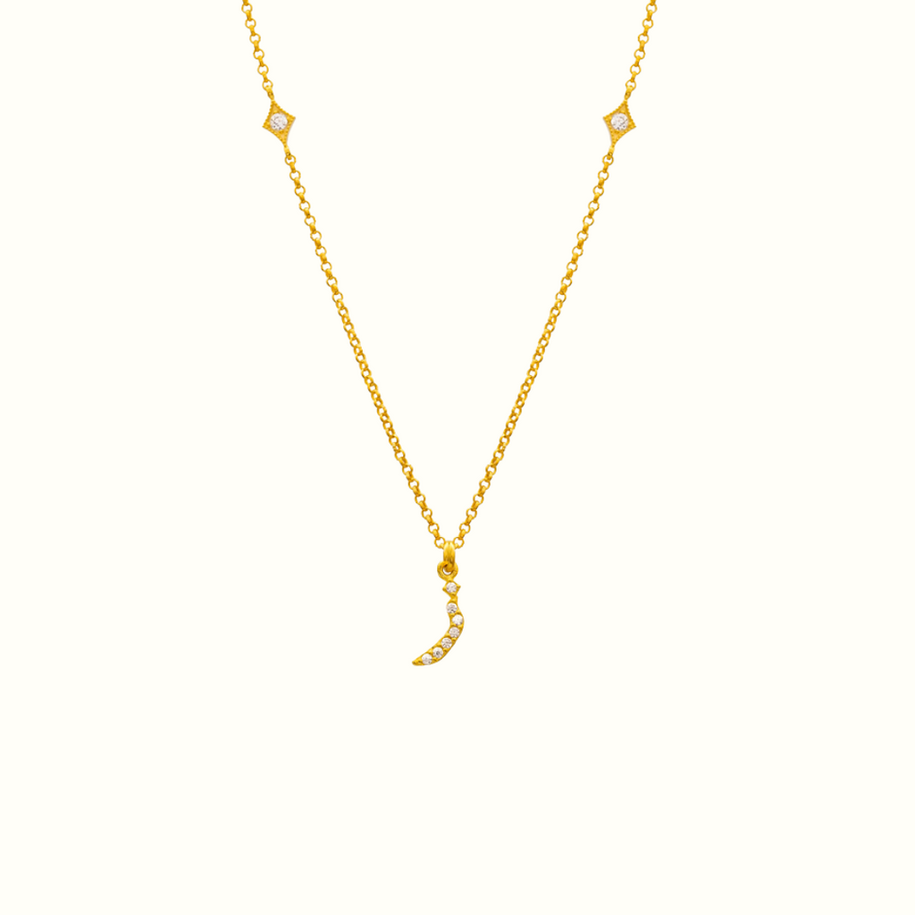 Azra: Arabic initial necklace - عذراء