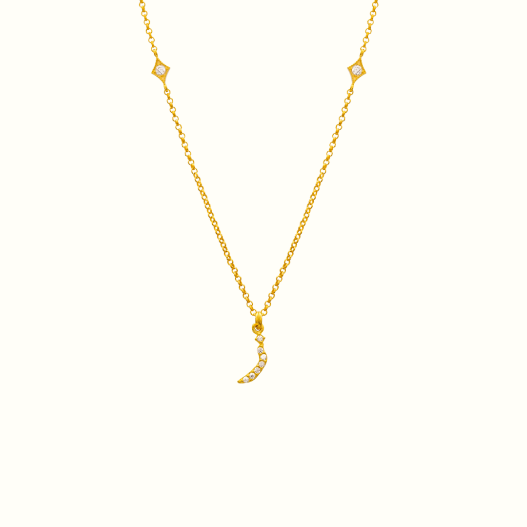 Azra Arabic initial necklace