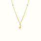 Azra: Arabic initial necklace - عذراء