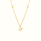 Azra: Arabic initial necklace - عذراء
