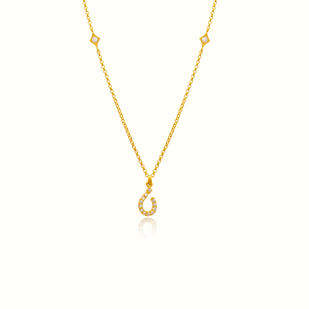Azra: Arabic initial necklace - عذراء
