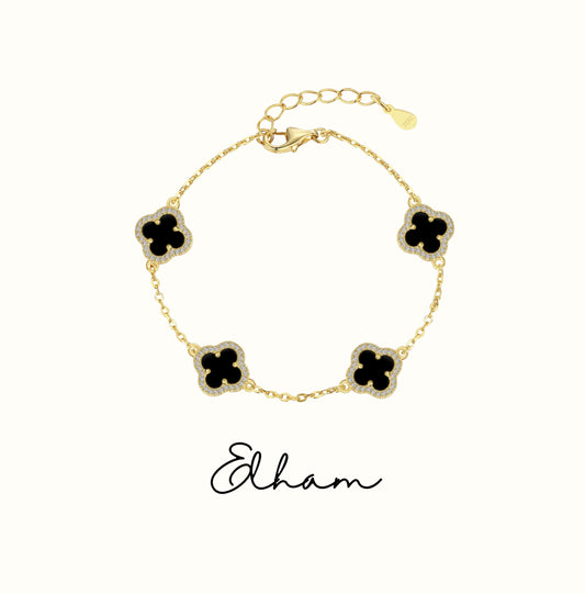 Elham Black Clover bracelet