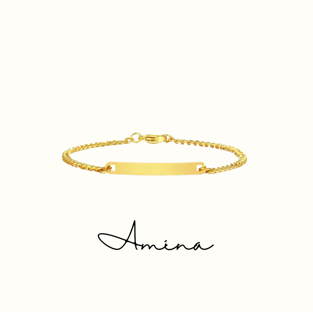 Amina Engraved curb Bracelet