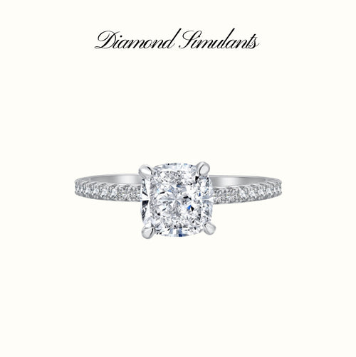 2.0 CT Cushion cut Inaya Ring