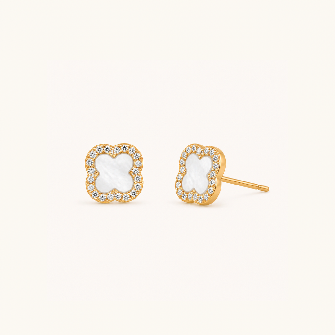 Afsoon Studs White