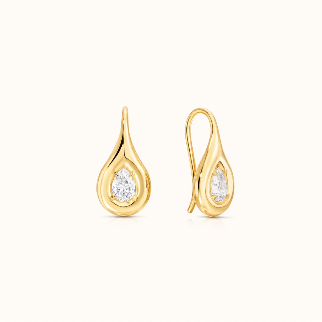 Pear Hook Earrings