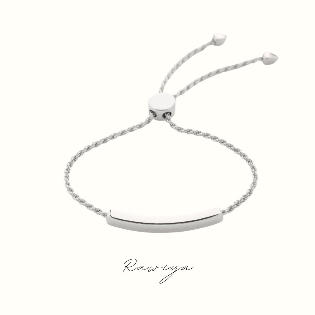 Rawiya Engraved Bracelet - Silver