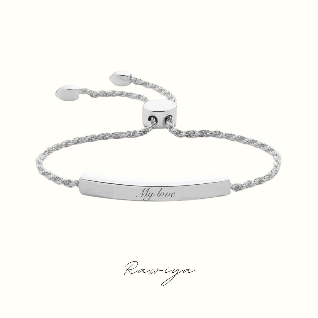 Rawiya Engraved Bracelet - Silver