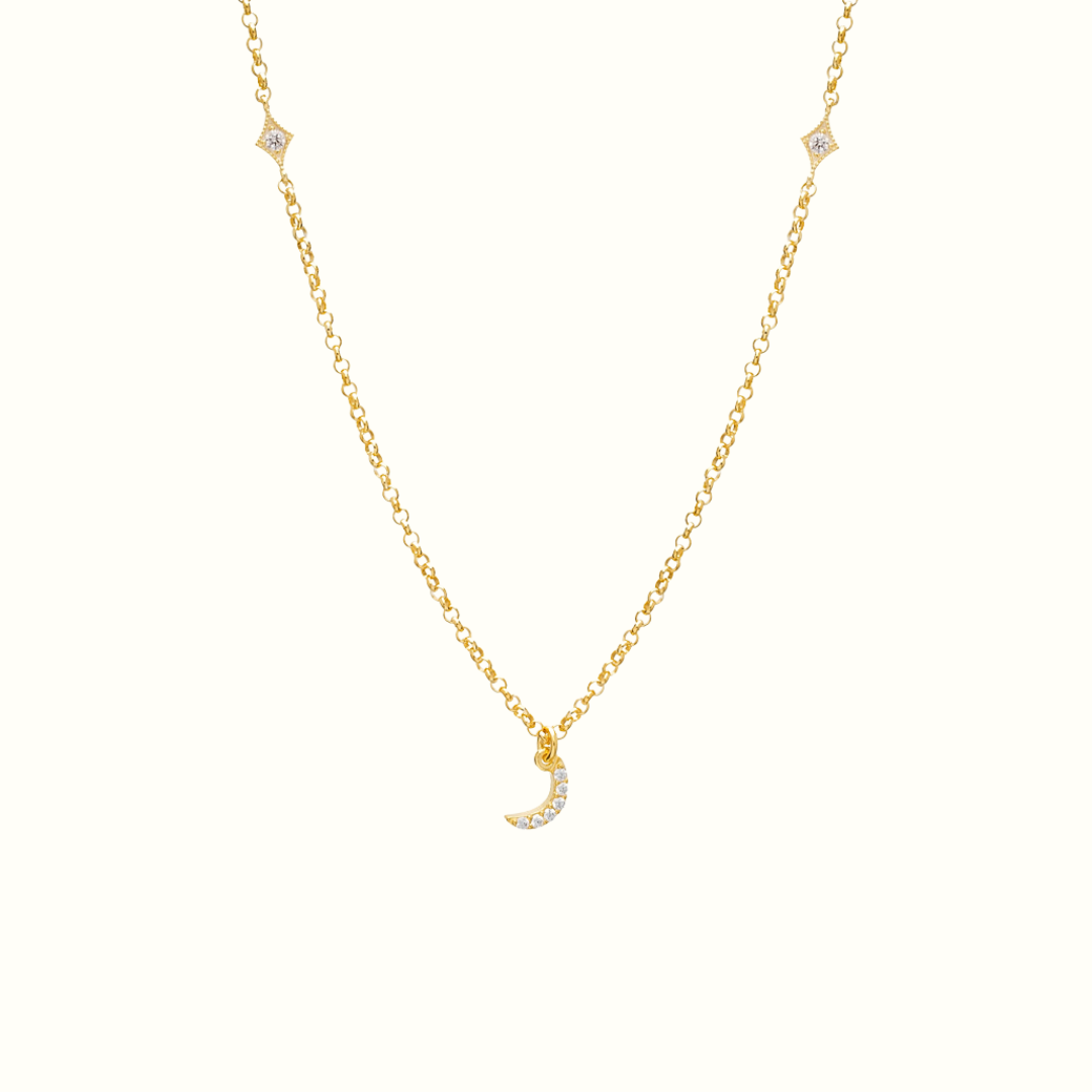 Azra Arabic initial necklace