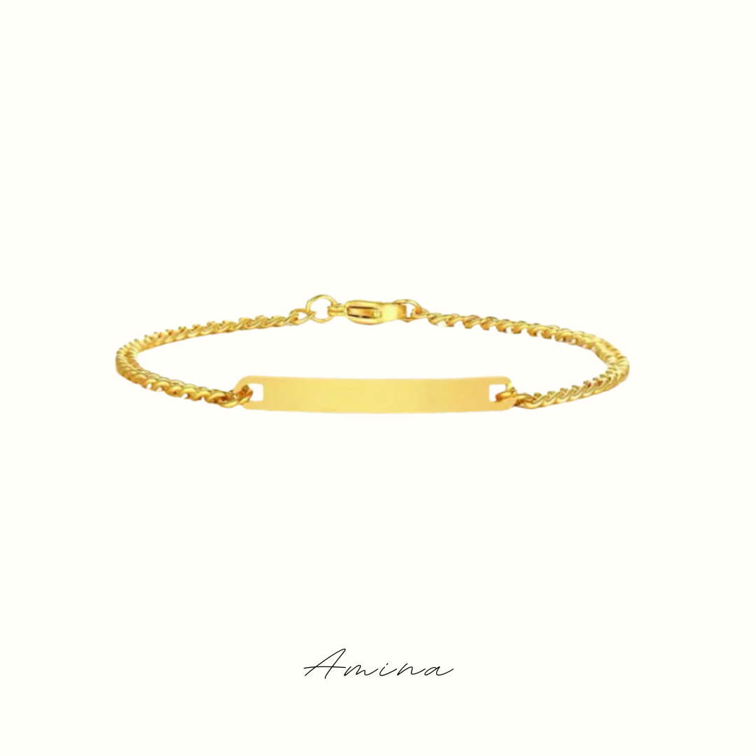 Amina Engraved curb Bracelet