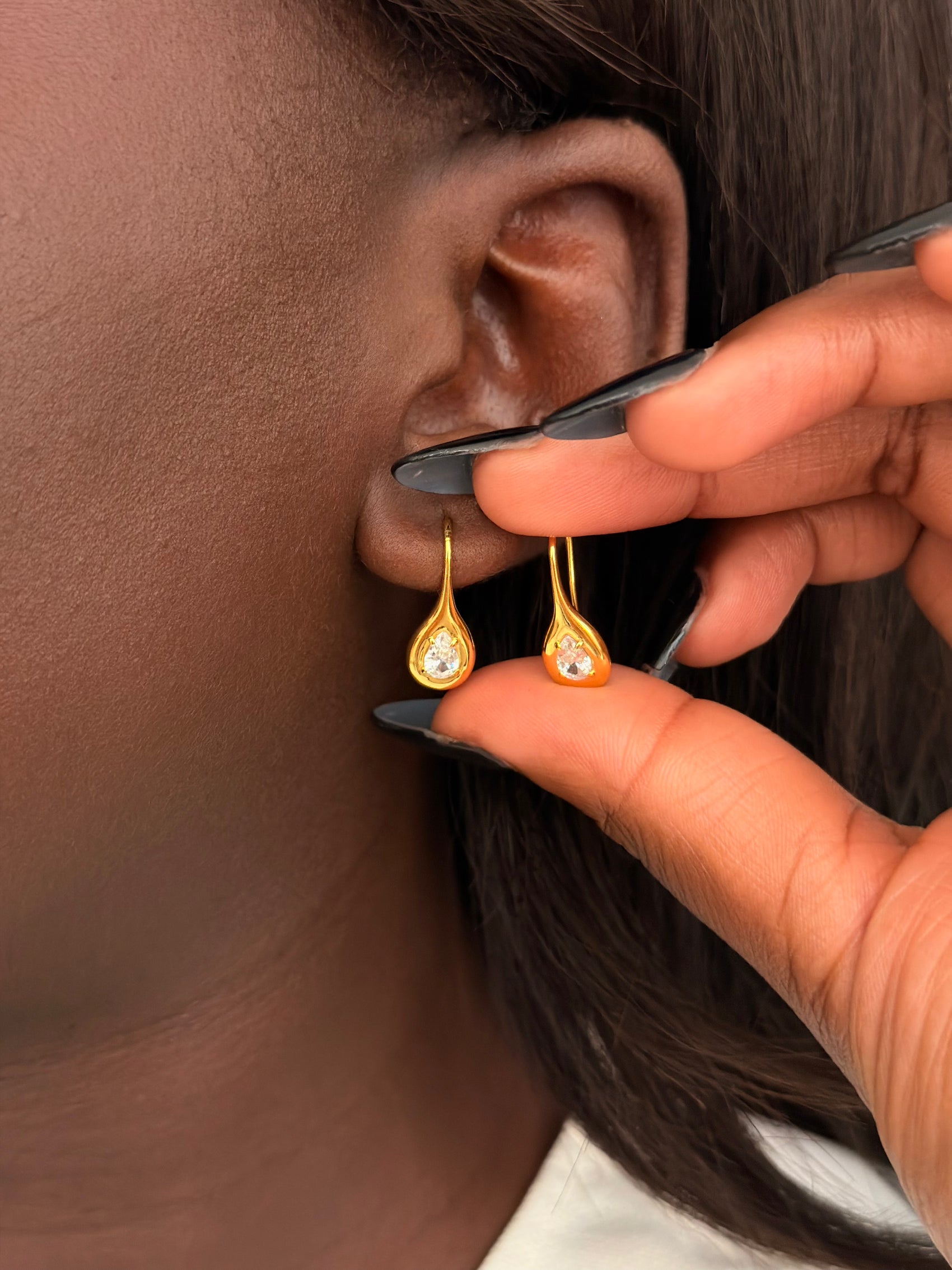 Pear Hook Earrings