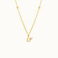 Arabic studded initial necklace