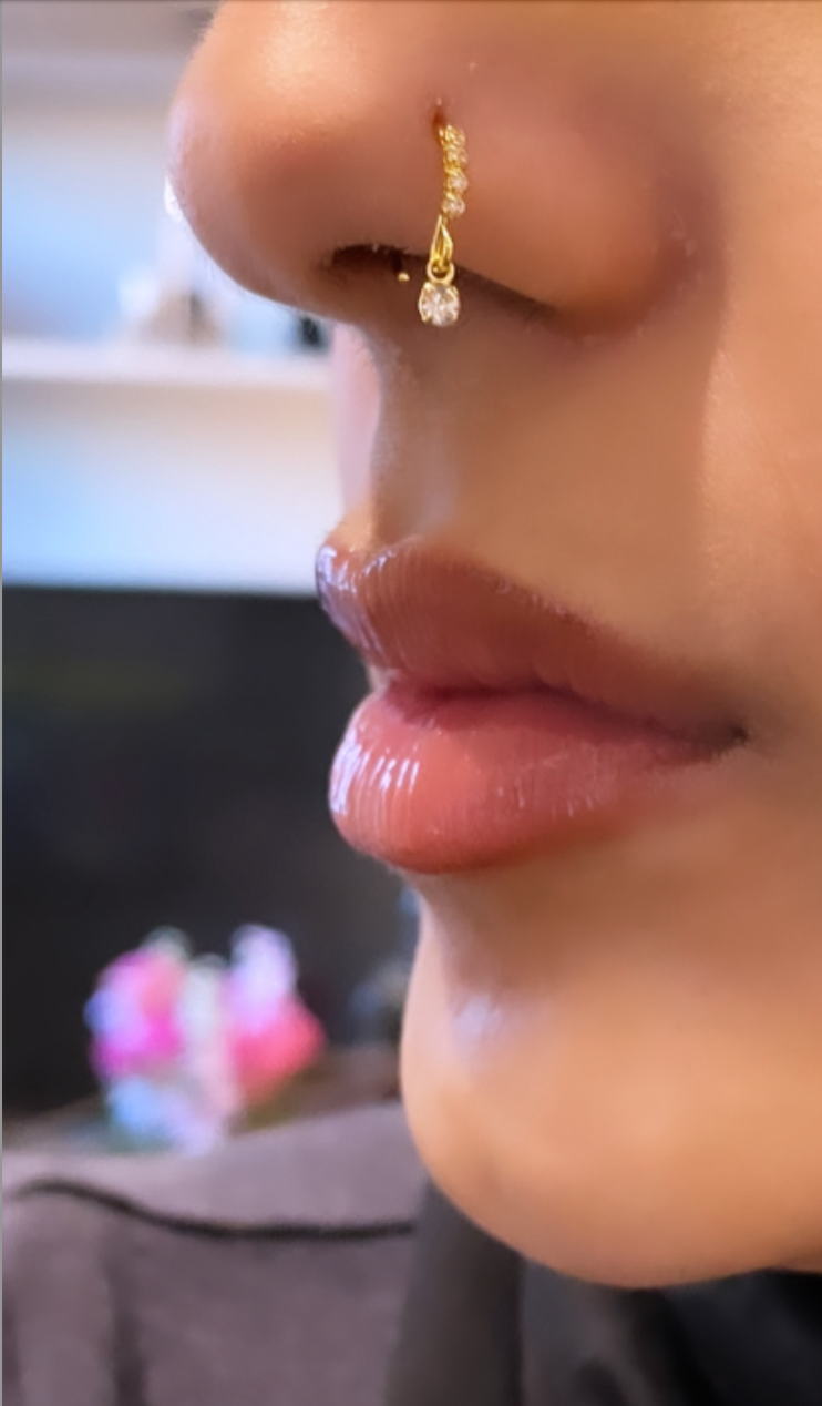 Saffiya dangle Nose Hoop SylkJewelry